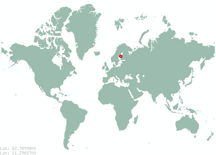 Korsbaeck in world map